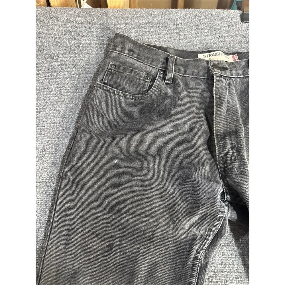 Levi's Jeans Mens Size 34x30 Black 505 Regular Fit Straight Leg Denim Pants